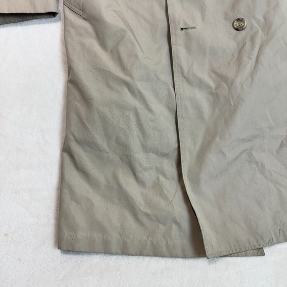 Vintage 80s Moores Men's 48 Trench Coat Grey Waterproof w/ Warm Removable Lining - Picture 7 of 13
